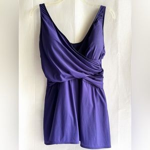 Lands’ End / One-piece Slender Suit Wrap Swimdress / 20W